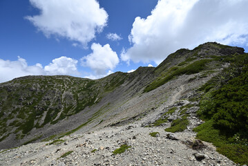 Climbing  Mount Senjogatake Yamanashi, Japan