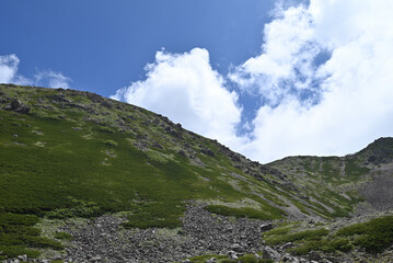 Climbing  Mount Senjogatake Yamanashi, Japan