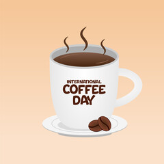 vector graphic of International Coffee Day ideal for International Coffee Day celebration