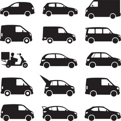 Car Silhouette Vector | Classic, Modern, Sports, Vintage Automobile Illustration for Logo & Design