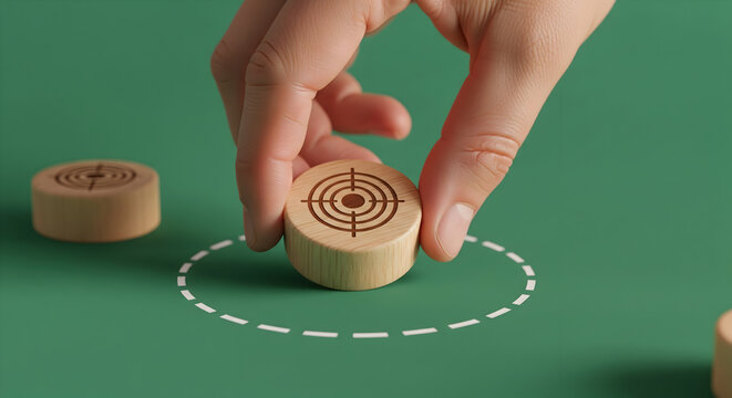 Achieve business goals by targeting customer needs with focus and strategy for success concept