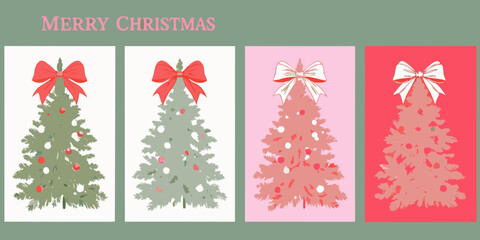 christmas card with christmas tree