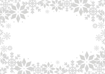 水彩で描いた雪の結晶の背景イラスト