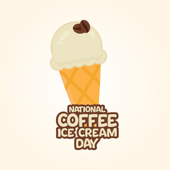 vector graphic of National Coffee Ice Cream Day ideal for National Coffee Ice Cream Day celebration