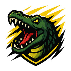 Aggressive Alligator Mascot Roaring