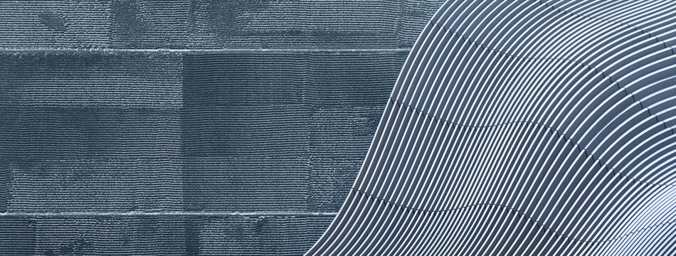 modern gray curve with rough concrete futuristic architecture banner background