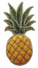 Embroidered pineapple patch for creative projects.