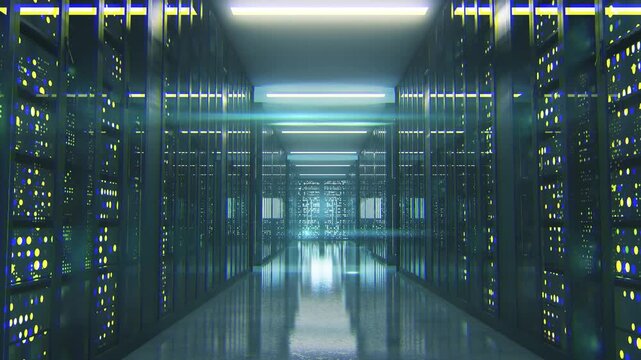 Technology big data cloud storage ai artificial intelligence data computer room - Powered by Adobe