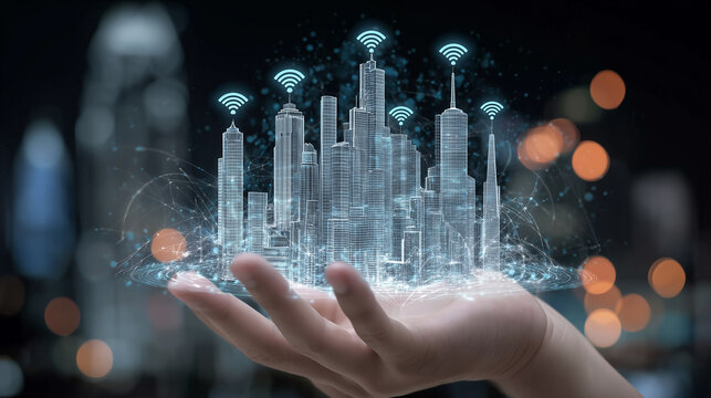 Innovative Smart City Digital Hologram Concept