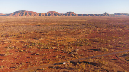 Drone pictures of the western australian outback going through the Kimberleys.