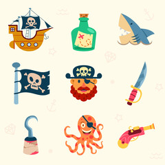 Sea Pirate Theme Element