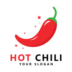 Spicy chili logo icon vector red pepper logo template