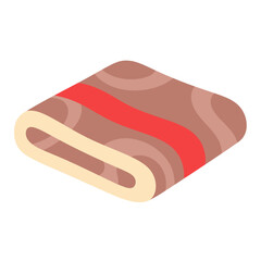 vector illustration of a folded American flag representing a memorial or ceremonial tribute for Veterans Day.