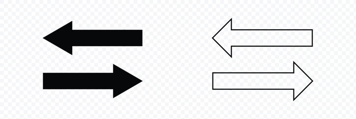 Two opposite arrows icon. transfer vector sign .vector illustration. eps 10 .