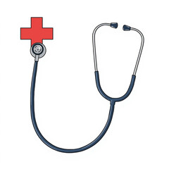 stethoscope on white background