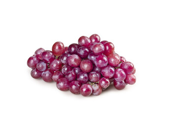 Fresh Red Grapes Isolated on White Background - Healthy Fruit Display