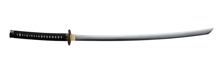 katana sword isolated on white background