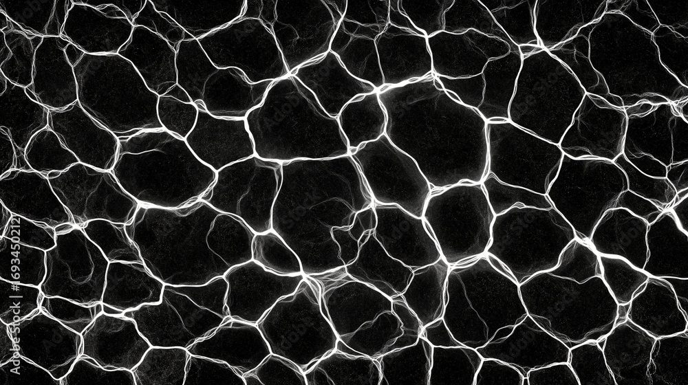 Aufkleber abstract black background with white network of lines and shapes design