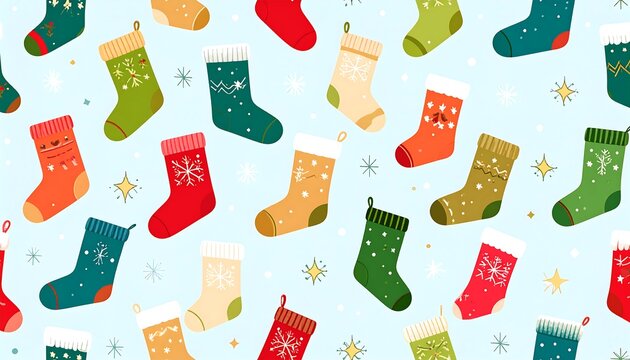 Christmas stockings pattern - Powered by Adobe