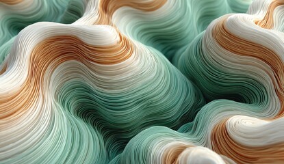 Abstract Flowing Pastel Waves