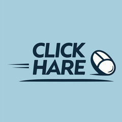 The stylized text "Click Hare" in a sleek T-shirt design.
