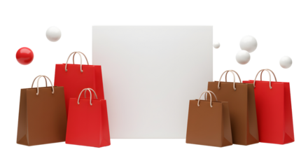 Holiday Shopping Bags with Blank Space shopping bags with blank space for promotional text