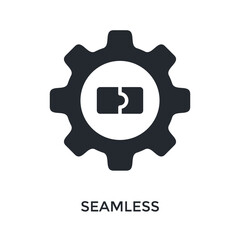 Seamless Icon Glyph Style. Vector Illustration For Graphic Design