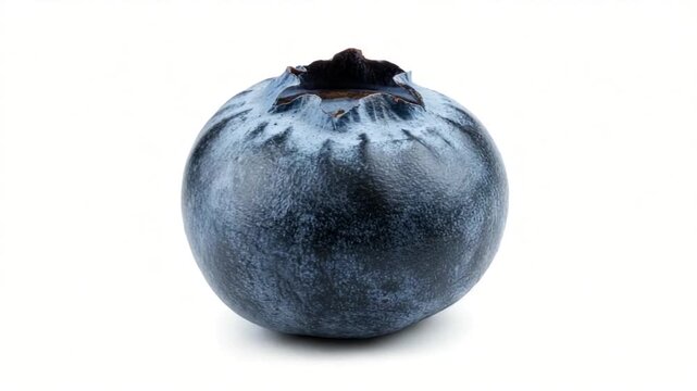 Close-up of a ripe blueberry on a white background