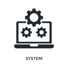 System Icon Glyph Style. Vector Illustration For Graphic Design