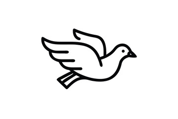 Obraz premium bird dove pigeon peace vector illustration animal vector design icon