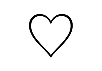Simple black outline heart