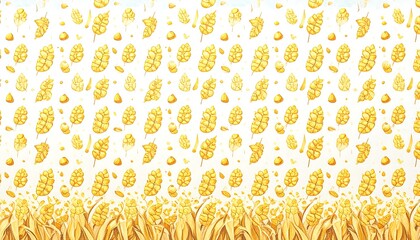 Golden wheat field pattern