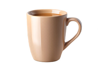 Ceramic coffee mug filled with beverage isolated on a transparent background drink