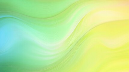Obraz premium Colorful background with green-yellow gradient—soft curves, smooth lines, elegant style, light color scheme; created with digital art technology, features high-resolution quality, ideal for designs