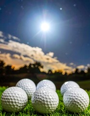 Golf balls at night