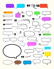 Colorful speech bubble collection