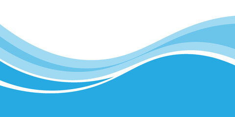 Blue and white business wave banner background. vector