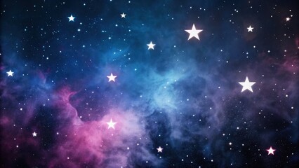 Fototapeta premium Colorful cosmic background featuring stars and nebulae, evoking a sense of wonder and the vastness of space.