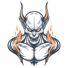 Naklejka premium devil, costume, halloween, festival, vector, transparent background, demon, icon, evil, monster, horror, isolated, satan