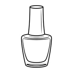 A nail polish illustration vector style coloring page