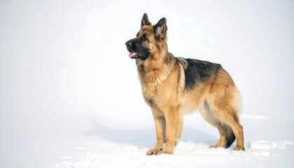 Naklejka premium German Shepherd in Snow