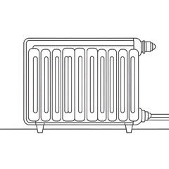A radiator illustration vector style coloring page