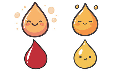 Comic Sweat Drop Icon – Manga Doodle Element Vector Illustration for Anime, Emotions, Stress, Surprise, and Cartoon Expression Design