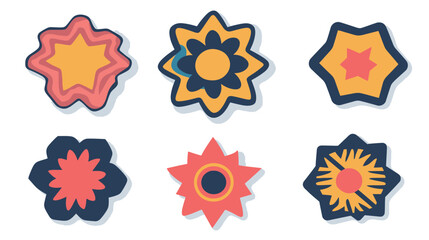 Vector Brutalist Shape Stickers – Geometric Abstract Elements for Modern Minimalist Graphic Design and Creative Visual Projects
