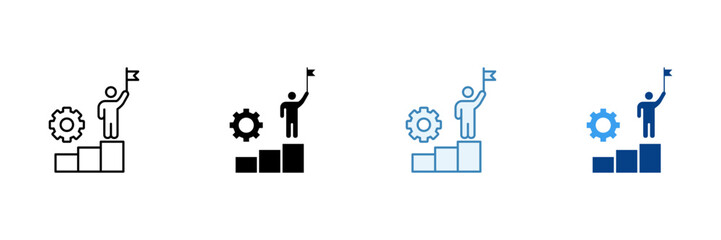 Leadership Development  Icon Set Multiple Style Collection