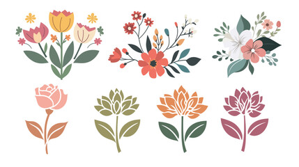 Professional Luxury Flower Shop Logo – Elegant Vector Design for Premium Floral Branding