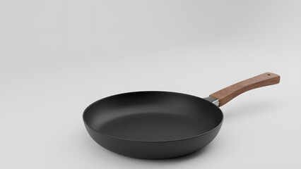 Nonstick Frying Pan with Wooden Handle for Everyday Cooking