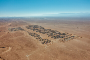 Solar Power Plant Under Construction in Atacama Desert Chile