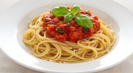 Spaghetti with tomato sauce