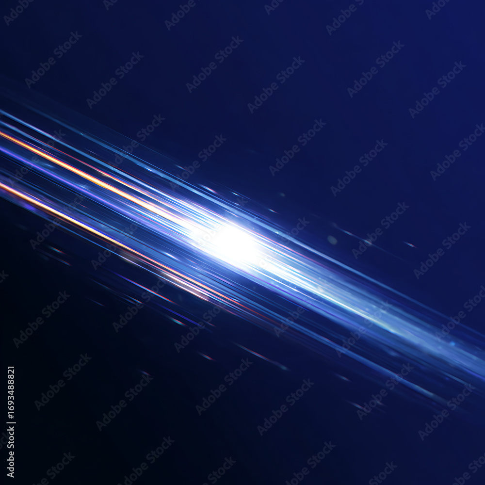 Poster dynamic light streaks streak across a dark canvas creating a sense of speed and futuristic energy
